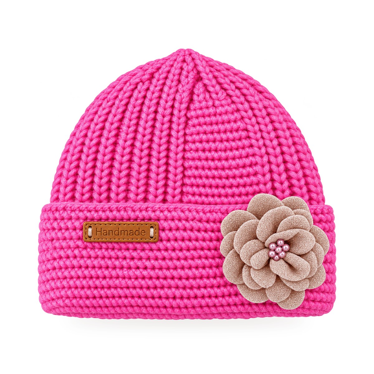 Gorro Rosado con Flor